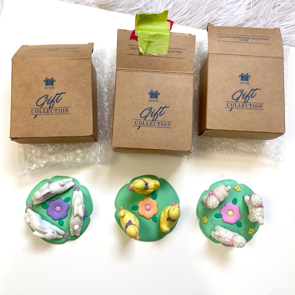 Vintage Avon Gift Collection Easter Egg Holder Collection Pack of 3
